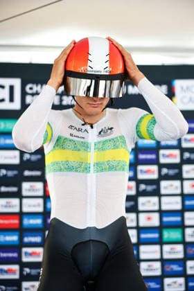 2026 UCI Road World Championships Picture by Alex Whitehead SWpix.com - 21 09 2026 - Cycling - 2026 UCI Road World Championships - MontrÃ al, Canada - Men Under-23 Individual Time Trial (ITT) - Cameron Rogers (Australia) MontrÃ al Avenue du Parc Canada Copyright: x xSWpix.comx(t axPhotographyxHubxLtd)xAlexxWhitehead SWpix.comx SWP-3521-0885