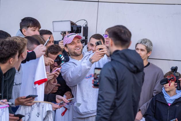 Tymoteusz Puchacz of Polish Football Squad Arriving at Training Camp Poland national team, Nationalteam players arriving at the team™s training camp ahead of the upcoming UEFA Nations League matches (Kazimierz Koper Ball Raw Images) Warsaw DoubleTree by Hilton ul. Skalcowa Poland Copyright: xKazimierzxKoperx _KOP7777