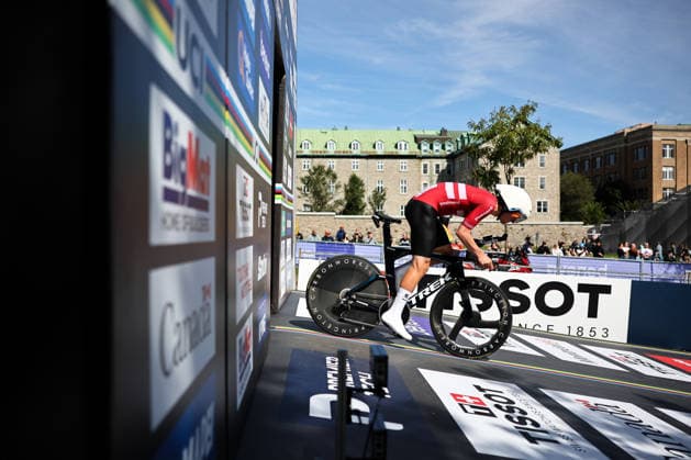 2026 UCI Road World Championships Picture by Alex Whitehead SWpix.com - 21 09 2026 - Cycling - 2026 UCI Road World Championships - MontrÃ al, Canada - Men Under-23 Individual Time Trial (ITT) - Kristian Egholm (Denmark) MontrÃ al Avenue du Parc Canada Copyright: x xSWpix.comx(t axPhotographyxHubxLtd)xAlexxWhitehead SWpix.comx SWP-3521-0938