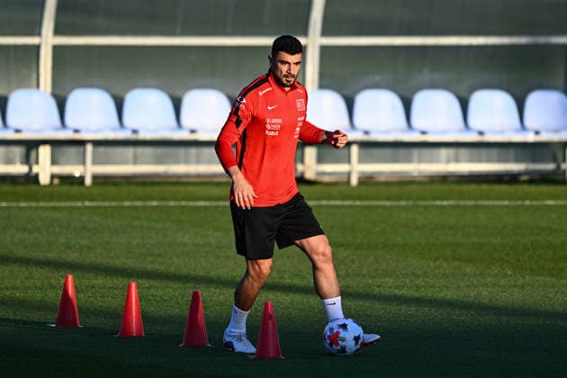 Turkiye national football team begins preparations for France match ISTANBUL, TURKIYE - SEPTEMBER 21: Adil Demirbag of Turkiye takes part in a training session at the Hasan Dogan National Teams Camp and Training Facilities in Riva as the national team, Nationalteam prepares for its UEFA Nations League A Group 1 match against France in Kocaeli on September 25, in Istanbul, Turkiye, on September 21, 2026. Hakan Akgun Anadolu Istanbul Turkey. Editorial use only. Please get in touch for any other usage.  Copyright: x2026xAnadoluxHakanxAkgunx