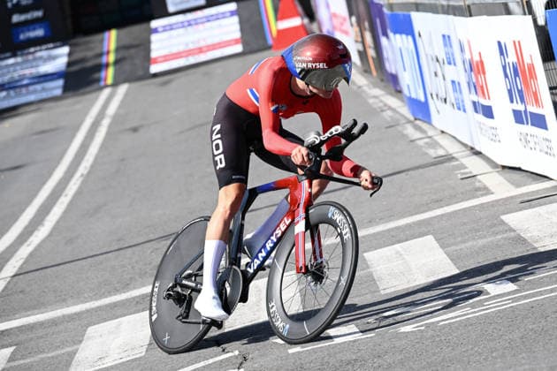 2026 UCI Road World Championships Picture by Simon Wilkinson SWpix.com - 21 09 2026 - Cycling - 2026 UCI Road World Championships - MontrÃ al, Canada - Men Under-23 Individual Time Trial (ITT) - Kasper Haugland (Norway) MontrÃ al Avenue du Parc Canada Copyright: x xSWpix.comx(t axPhotographyxHubxLtd)xSimonxWilkinson SWpix.comx SWP-3521-0996