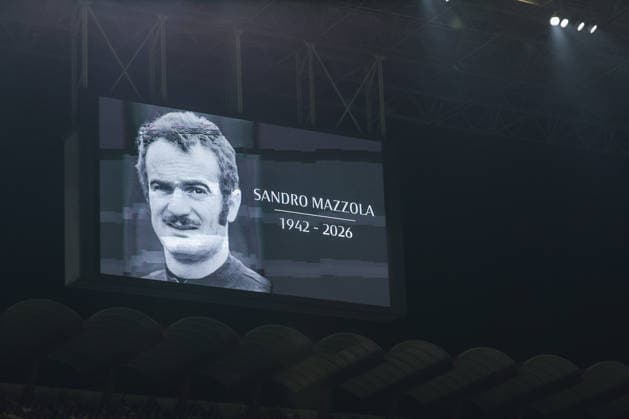 A led screen displays a tribute to former Italian football player Sandro Mazzola during Serie A Enilive 2026 27 football match between AC Milan and US Lecce. at Stadio San Siro Milan Italy on 20 September 2026. Milan Stadio San Siro Milan Italy Copyright: xEPhotopressx SP24-1480-022