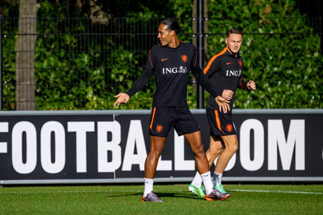 Zeist, Netherlands defender Virgil van Dijk during UEFA Nations League training ahead of the match against Germany at the KNVB Campus on September 21, 2026, in Zeist, Netherlands. Photo by DeFodi Images