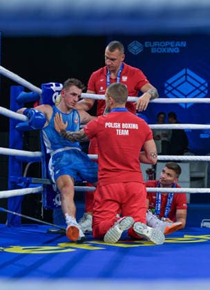 2026 European Boxing Elite Championships In Sofia - Quarter-Finals SOFIA, BULGARIA - SEPTEMBER 21: Polish competitor Mateusz Urban in the blue corner during the 2026 European Boxing Elite Championships in Sofia, Bulgaria, on September 21, 2026. Sofia Bulgaria  Copyright: xArturxWidakx originalFilename:widak-european260921_npNoU.jpg