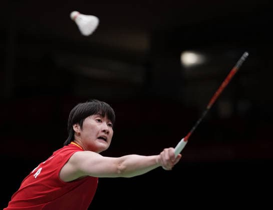 (260922) -- ICHINOMIYA, Sept. 22, 2026 -- Chen Yufei of team China hits a return in the singles match against Pornpawee Chochuwong of team Thailand during the badminton women s team quarterfinals between China and Thailand at the 20th Asian Games Aichi-Nagoya 2026 in Ichinomiya, Japan, Sept. 22, 2026. ) (SP)JAPAN-ICHINOMIYA-ASIAN GAMES-BADMINTON-WOMEN S TEAM-CHN VS THA LixBo 