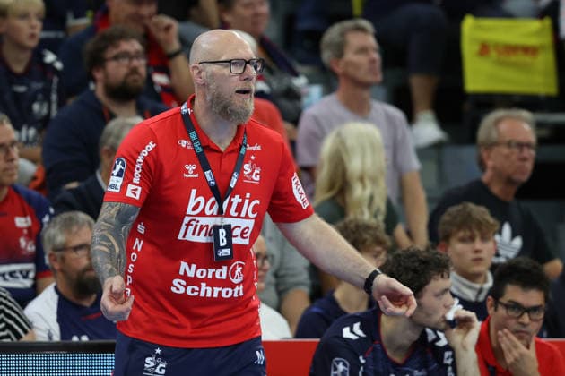 September 5, 2026, xBHAx, Handball, Opel HBL, 2026–2027 Season, 1st HBL, SG Flensburg Handewitt vs. HC Erlangen, GGW Arena, Ales Pajovic (SG Flensburg Handewitt), Coach, Schleswig-Holstein, Germany