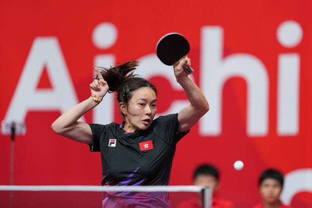 (260922) -- TOYOTA, Sept. 22, 2026 -- Ng Wing Lam of Hong Kong, China competes during the Table tennis, Tischtennis women s team first-round match between Hong Kong, China and Singapore at the 20th Asian Games Aichi-Nagoya 2026 in Toyota, Japan, Sept. 22, 2026. ) (SP)JAPAN-TOYOTA-ASIAN GAMES-TABLE TENNIS-WOMEN S DOUBLES CheongxKamxKa 