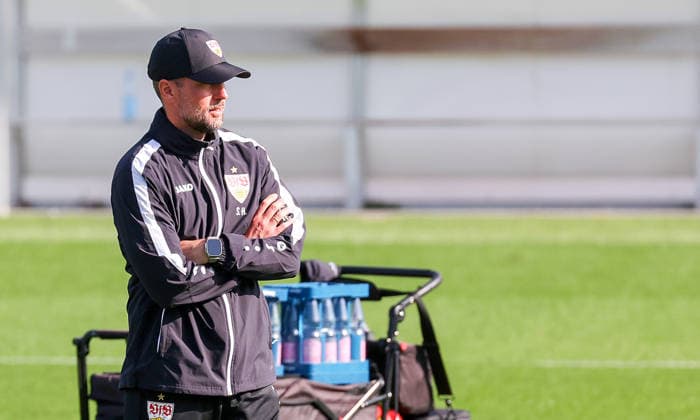 September 22, 2026, Germany, Stuttgart, VfB Stuttgart soccer practice, VfB coach Sebastian Hoeneß