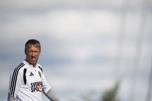 September 22, 2026: Head coach Graham Potter of the Swedish men’s national soccer team at a training session on September 22, 2026 in Stockholm. Photo: Johanna Säll, BILDBYRAN. Code: JL JL0630. soccer, football, fotball, Nations League, UEFA Nations League, practice, training, Sweden, Sverige, Sverige A, bbeng. soccer, football, fotball, Nations League, UEFA Nations League, practice, training, Sweden Sweden, Sweden A, bbeng  Copyright: JOHANNAxSÄLL BB260922BB104