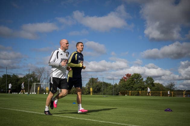 September 22, 2026: Gustaf Lagerbielke, a member of the Swedish men’s national soccer team, at a training session on September 22, 2026 in Stockholm. Photo: Johanna Säll, BILDBYRAN. Code: JL JL0630. soccer, football, fotball, Nations League, UEFA Nations League, practice, training, Sweden, Sverige, Sverige A, bbeng. soccer, football, fotball, Nations League, UEFA Nations League, practice, training, Sweden Sweden Sweden Sweden A BBENG  Copyright: JOHANNAxSÄLL BB260922BB106