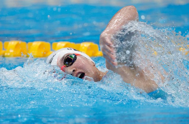 (260922) -- TOKYO, Sept. 22, 2026 -- Li Bingjie of China competes during the women s 400m freestyle final at the 20th Asian Games Aichi-Nagoya 2026 in Tokyo, Japan, Sept. 22, 2026. ) (SP)JAPAN-TOKYO-ASIAN GAMES-SWIMMING-WOMEN S 400M FREESTYLE WuxZhizun 