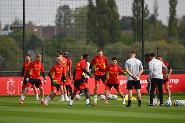 Italy v Belgium - UEFA Nations League 2026 Media Activities 22 09 2026 TUBIZE, BELGIUM - SEPTEMBER 22 : Players of Belgium pictured during a training session ahead of the UEFA Nations League tournament league phase matchday 1 group A1 match between Italy and Belgium on September 22, 2026 in Tubize, Belgium, 22 09 2026 Tubize Belgium  Copyright: xVincentxKalutx
