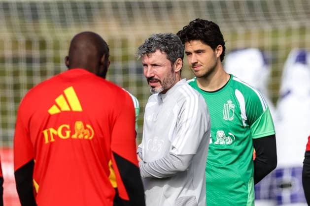 Belgium s head coach Mark van Bommel pictured during a training session of the Red Devils, the Belgian national soccer team, at the national training center in Tubize, Tuesday 22 September 2026. The team is preparing for fixtures in the UEFA Nations League competition. BRUNOxFAHY  x187420531x