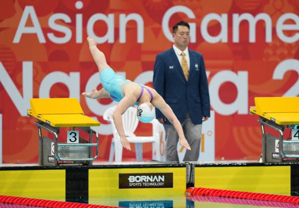 (260922) -- TOKYO, Sept. 22, 2026 -- Li Bingjie of China competes during the women s 400m freestyle final at the 20th Asian Games Aichi-Nagoya 2026 in Tokyo, Japan, Sept. 22, 2026. (Photo by Xinhua) (SP)JAPAN-TOKYO-ASIAN GAMES-SWIMMING-WOMEN S 400M FREESTYLE WangxShen 