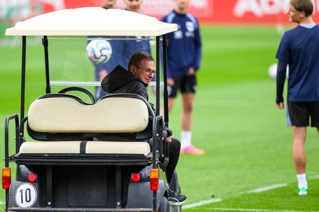 SOCCER - NL, AUT vs ISR WINDISCHGARSTEN,AUSTRIA,22.SEP.26 - SOCCER - UEFA Nations League, group stage, OEFB international match, Länderspiel, Nationalmannschaft Austria vs Israel, preview, training team AUT. Image shows head coach Ralf Rangnick (AUT).  GEPAxpictures xChristianxMoser