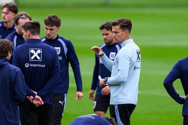 SOCCER - NL, AUT vs ISR WINDISCHGARSTEN,AUSTRIA,22.SEP.26 - SOCCER - UEFA Nations League, group stage, OEFB international match, Länderspiel, Nationalmannschaft Austria vs Israel, preview, training team AUT. Image shows assistant coach Maximilian Ritscher (AUT).  GEPAxpictures xChristianxMoser