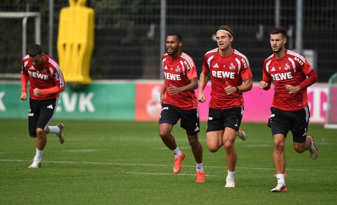 September 22, 2026, xophax, Soccer, Bundesliga 1, 1. FC Köln Training: Training during the international break (from left to right): Said El Mala, Linton Maina, Loel Schmied, and Tom Krauss—all of 1. FC Köln