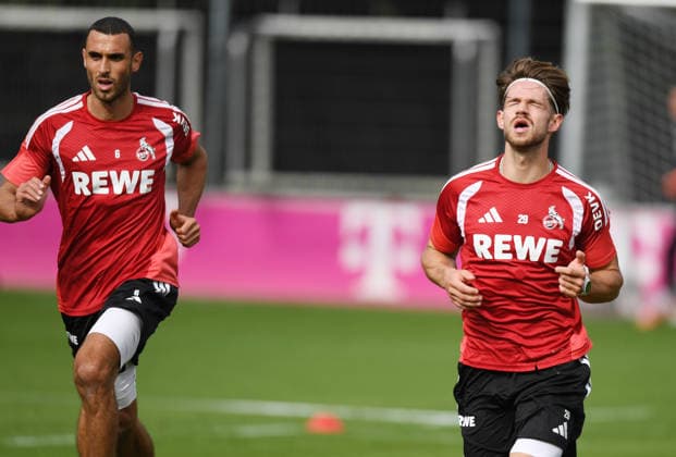 September 22, 2026, xophax, Soccer, Bundesliga 1, 1. FC Köln Training: Training during the international break—Ellyes Skhiri (left) and Jan Thielmann (right), both of 1. FC Köln