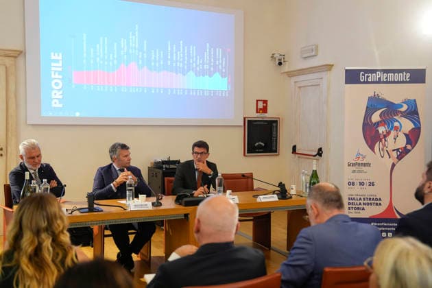 Luca Guercilena , Paolo Bellino durante la Conferenza stampa di presentazione gara ciclistica Gran Piemonte 2026. Italy - News - September 22, 2026.  Copyright: xFabioxFerrari LaPressex