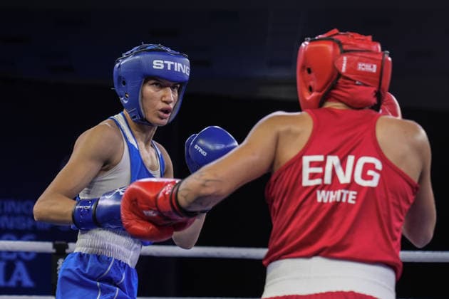 2026 European Boxing Championships in Bulgaria SOFIA, BULGARIA - SEPTEMBER 22: Hatice Akbas (blue) of Turkiye competes against Ruby White (red) of England in the women s 51kg category during the 2026 European Boxing Championships at Asics Arena in Sofia, Bulgaria, on September 22, 2026. Osmancan Gurdogan Anadolu Sofia Bulgaria. Editorial use only. Please get in touch for any other usage.  Copyright: x2026xAnadoluxOsmancanxGurdoganx