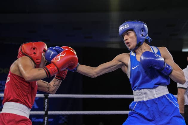 2026 European Boxing Championships in Bulgaria SOFIA, BULGARIA - SEPTEMBER 22: Hatice Akbas (blue) of Turkiye competes against Ruby White (red) of England in the women s 51kg category during the 2026 European Boxing Championships at Asics Arena in Sofia, Bulgaria, on September 22, 2026. Osmancan Gurdogan Anadolu Sofia Bulgaria. Editorial use only. Please get in touch for any other usage.  Copyright: x2026xAnadoluxOsmancanxGurdoganx