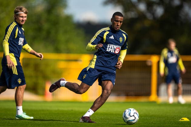 September 22, 2026: Paulos Abraham of the Swedish men s national soccer team at a training session on September 22, 2026 in Stockholm. Photo by Johanna Säll, BILDBYRAN. Code: JL JL0630. soccer, football, fotball, Nations League, UEFA Nations League, practice, training, Sweden, Sweden A, bbeng  Copyright: JOHANNAxSÄLL BB260922BB248