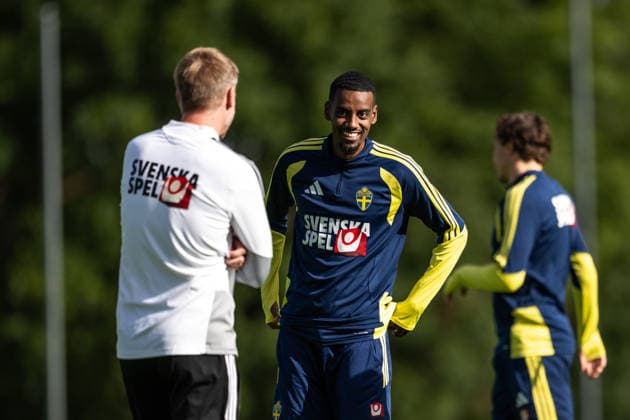 September 22, 2026: Alexander Isak of the Swedish men’s national soccer team at a training session on September 22, 2026 in Stockholm. Photo by Johanna Säll, BILDBYRAN. Code: JL JL0630. soccer, football, fotball, Nations League, UEFA Nations League, training, practice, Sweden, Sweden A, bbeng  Copyright: JOHANNAxSÄLL BB260922BB251