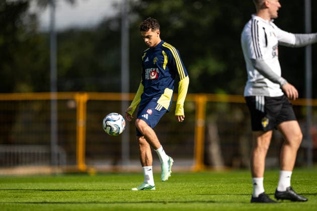 September 22, 2026: Yasin Ayari of the Swedish men’s national soccer team at a training session on September 22, 2026 in Stockholm. Photo by Johanna Säll, BILDBYRAN, code JL JL0630: soccer, football, fotball, Nations League, UEFA Nations League, practice, training, Sweden, Sweden A, bbeng  Copyright: JOHANNAxSÄLL BB260922BB254