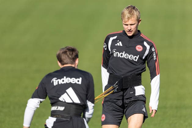 Eintracht Frankfurt Training: Jonathan Burkardt, Jonny Burkardt, Eintracht Frankfurt, 9. Eintracht Frankfurt training session on September 22, 2026, at Deutsche Bank Park in Frankfurt am Main, Frankfurt am Main, Hesse, Germany; Deutsche Bank Park