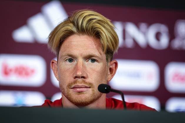 Belgium s Kevin De Bruyne pictured during a press conference, PK, Pressekonferenz of the Red Devils, the Belgian national soccer team, at the national training center in Tubize, Tuesday 22 September 2026. The team is preparing for fixtures in the UEFA Nations League competition. BRUNOxFAHY  x187447046x