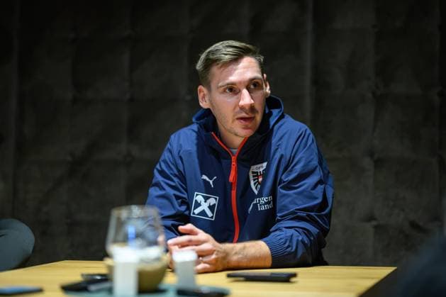SOCCER - NL, AUT vs ISR WINDISCHGARSTEN,AUSTRIA,22.SEP.26 - SOCCER - UEFA Nations League, group stage, OEFB international match, Länderspiel, Nationalmannschaft Austria vs Israel, preview, press conference, PK, Pressekonferenz team AUT. Image shows Maximilian Woeber (AUT). GEPAxpictures xChristianxMoser