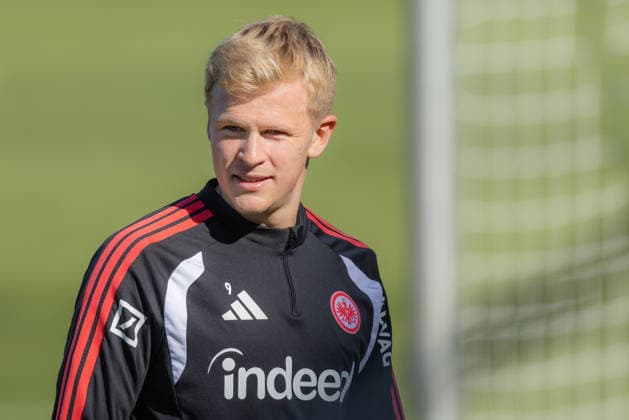 Eintracht Frankfurt Training: Jonathan Burkardt, Jonny Burkardt, Eintracht Frankfurt, 9th Eintracht Frankfurt training session on September 22, 2026, at Deutsche Bank Park in Frankfurt am Main, Frankfurt am Main, Hesse, Germany, Deutsche Bank Park