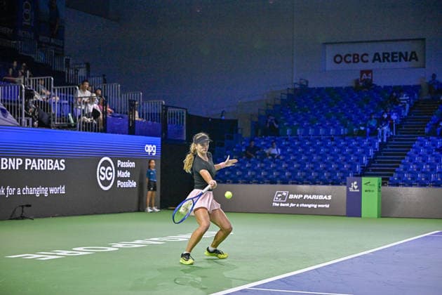 22nd September 2026; Kallang Tennis Hub, Singapore; WTA, Tennis Damen Tennis, Singapore Open Day 2; Tatiana Prozorova DavidxAsh
