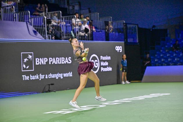 22nd September 2026; Kallang Tennis Hub, Singapore; WTA, Tennis Damen Tennis, Singapore Open, Day 2; Oleksandra Oliynykova DavidxAsh