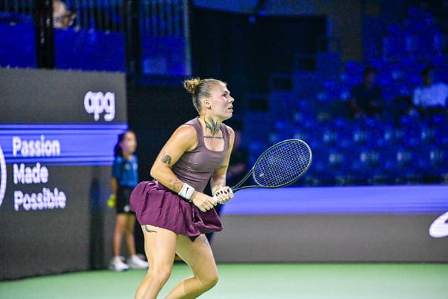 22nd September 2026; Kallang Tennis Hub, Singapore; WTA, Tennis Damen Tennis, Singapore Open, Day 2; Oleksandra Oliynykova DavidxAsh