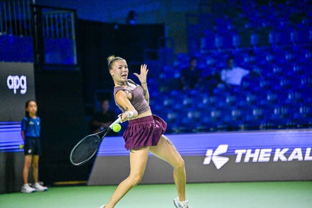 22nd September 2026; Kallang Tennis Hub, Singapore; WTA, Tennis Damen Tennis, Singapore Open, Day 2; Oleksandra Oliynykova DavidxAsh