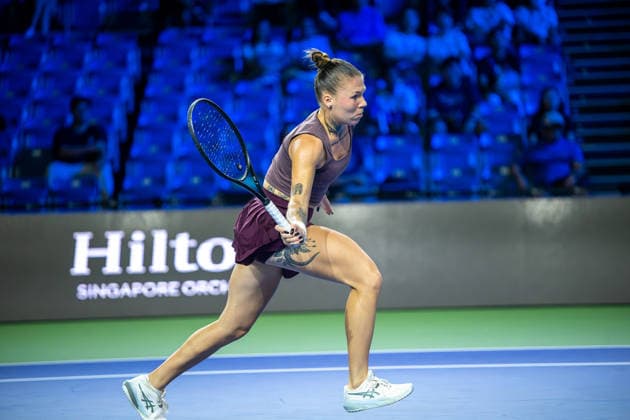 22nd September 2026; Kallang Tennis Hub, Singapore; WTA, Tennis Damen Tennis, Singapore Open, Day 2; Oleksandra Oliynykova DavidxAsh