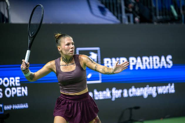 22nd September 2026; Kallang Tennis Hub, Singapore; WTA, Tennis Damen Tennis, Singapore Open, Day 2; Oleksandra Oliynykova DavidxAsh