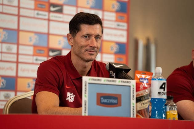 Polish national team, Nationalteam First press conference, PK, Pressekonferenz Robert Lewandowski attending the first press conference during Poland™s national team training camp ahead of the upcoming UEFA Nations League matches (Kazimierz Koper Ball Raw Images) Warszawa DoubleTree by Hilton Hotel & Conference Centre, Skalnicowa 21 Poland Copyright: xKazimierzxKoperx KAZ_polkonf-11