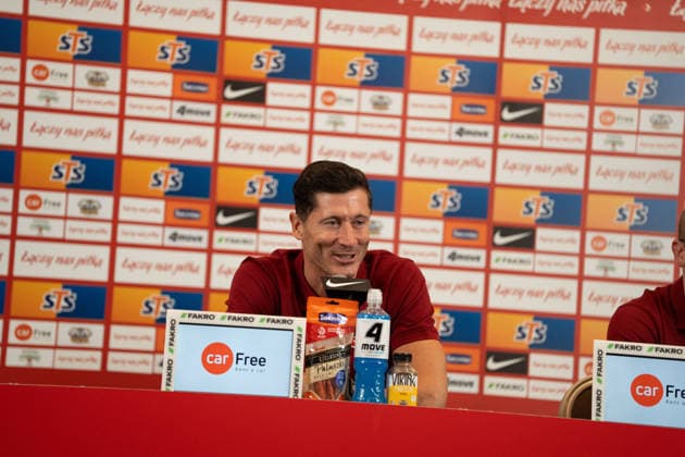 Polish national team, Nationalteam First press conference, PK, Pressekonferenz Robert Lewandowski attending the first press conference during Poland™s national team training camp ahead of the upcoming UEFA Nations League matches (Kazimierz Koper Ball Raw Images) Warszawa DoubleTree by Hilton Hotel & Conference Centre, Skalnicowa 21 Poland Copyright: xKazimierzxKoperx KAZ_polkonf-14