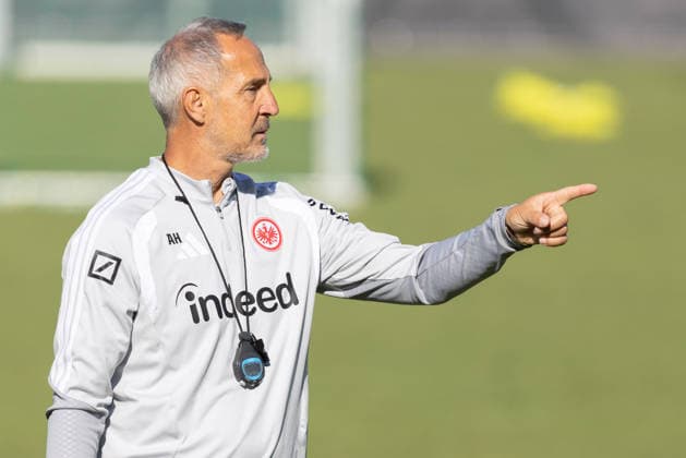 Training: Eintracht Frankfurt Coach Adi Hütter Eintracht Frankfurt Training session held by Eintracht Frankfurt on September 22, 2026, at Deutsche Bank Park in Frankfurt am Main, Frankfurt am Main, Hesse, Germany; Deutsche Bank Park