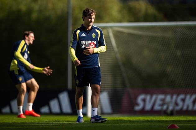 September 22, 2026: Hampus Skoglund of the Swedish men’s national soccer team at a training session on September 22, 2026 in Stockholm. Photo: Johanna Säll, BILDBYRAN, code JL JL0630. soccer, football, fotball, Nations League, UEFA Nations League, practice, training, Sweden, SverigA, BBeng  Copyright: JOHANNAxSÄLL BB260922BB351