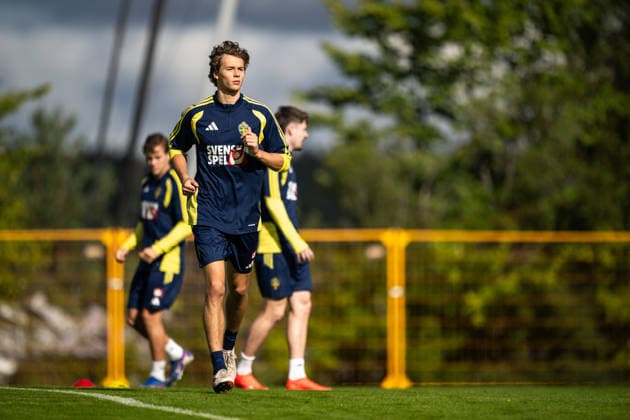 September 22, 2026: John Mellberg of the Swedish men’s national soccer team at a training session on September 22, 2026 in Stockholm. Photo by Johanna Säll, BILDBYRAN, code JL JL0630: soccer, football, fotball, Nations League, UEFA Nations League, training, practice, Sweden, Sweden A, bbeng  Copyright: JOHANNAxSÄLL BB260922BB357