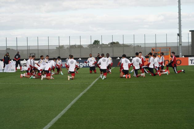 Various Drills at the First Training Session at Herzo Base, September 22, 2026: German National Team Nations League Preparation, Home Ground, HerzoBase, World of Adidas, Herzogenaurach