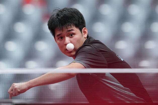 (260922) -- TOYOTA, Sept. 22, 2026 -- Lin Shidong of China hits a return to Thitaphat Preechayan of Thailand during the men s team quarterfinal match between China and Thailand at the 20th Asian Games Aichi-Nagoya 2026 in Toyota, Japan, Sept. 22, 2026. ) (SP)JAPAN-TOYOTA-ASIAN GAMES Table tennis, Tischtennis MEN S TEAM-QUARTERFINAL-CHN VS THA CheongxKamxKa 