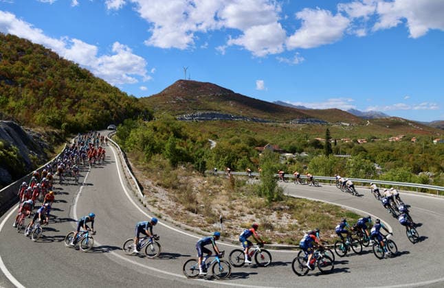 CRO Race 2026: Stage 1 Cyclists compete during the first stage of the CRO Race 2026, a 167-kilometre route from Split to Seget Donji in village Blato na Cetini near Omis, Croatia on September 22, 2026. The six-stage race runs from September 22 to 27 across Croatia.  IvoxCagalj PIXSELL