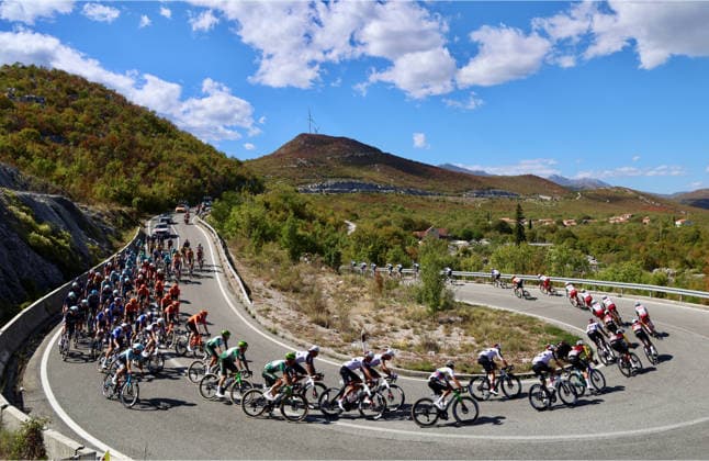 CRO Race 2026: Stage 1 Cyclists compete during the first stage of the CRO Race 2026, a 167-kilometre route from Split to Seget Donji in village Blato na Cetini near Omis, Croatia on September 22, 2026. The six-stage race runs from September 22 to 27 across Croatia.  IvoxCagalj PIXSELL
