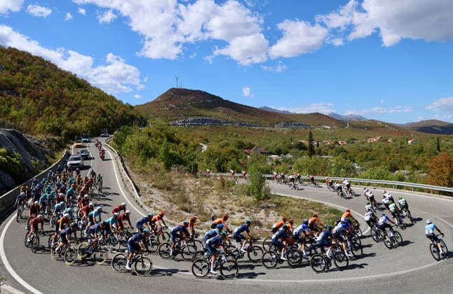 CRO Race 2026: Stage 1 Cyclists compete during the first stage of the CRO Race 2026, a 167-kilometre route from Split to Seget Donji in village Blato na Cetini near Omis, Croatia on September 22, 2026. The six-stage race runs from September 22 to 27 across Croatia.  IvoxCagalj PIXSELL
