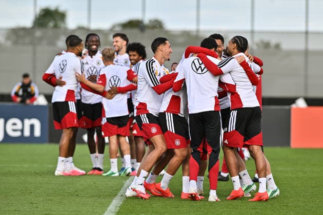DFB Media Activities, September 22, 2026, HERZOGENAURACH, GERMANY September 22. Pictured: Players on the German national team are having fun, showing team spirit and unity during the national team’s first training session under Jürgen Klopp at the Adidas training facility in Herzogenaurach. Copyright: xBEAUTIFULxSPORTS Goldbergx
