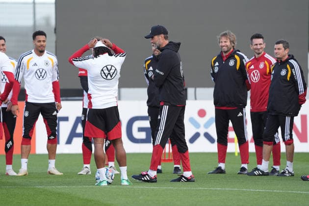 Remarks by the new national team coach, Jürgen Klopp, to the Herzo Base team on September 22, 2026—German National Team Nations League Preparation, Home Ground, HerzoBase, World of Adidas, Herzogenaurach
